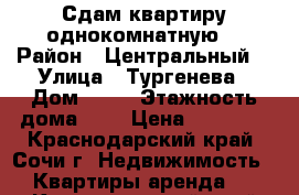 Сдам квартиру однокомнатную  › Район ­ Центральный  › Улица ­ Тургенева › Дом ­ 10 › Этажность дома ­ 5 › Цена ­ 14 000 - Краснодарский край, Сочи г. Недвижимость » Квартиры аренда   . Краснодарский край,Сочи г.